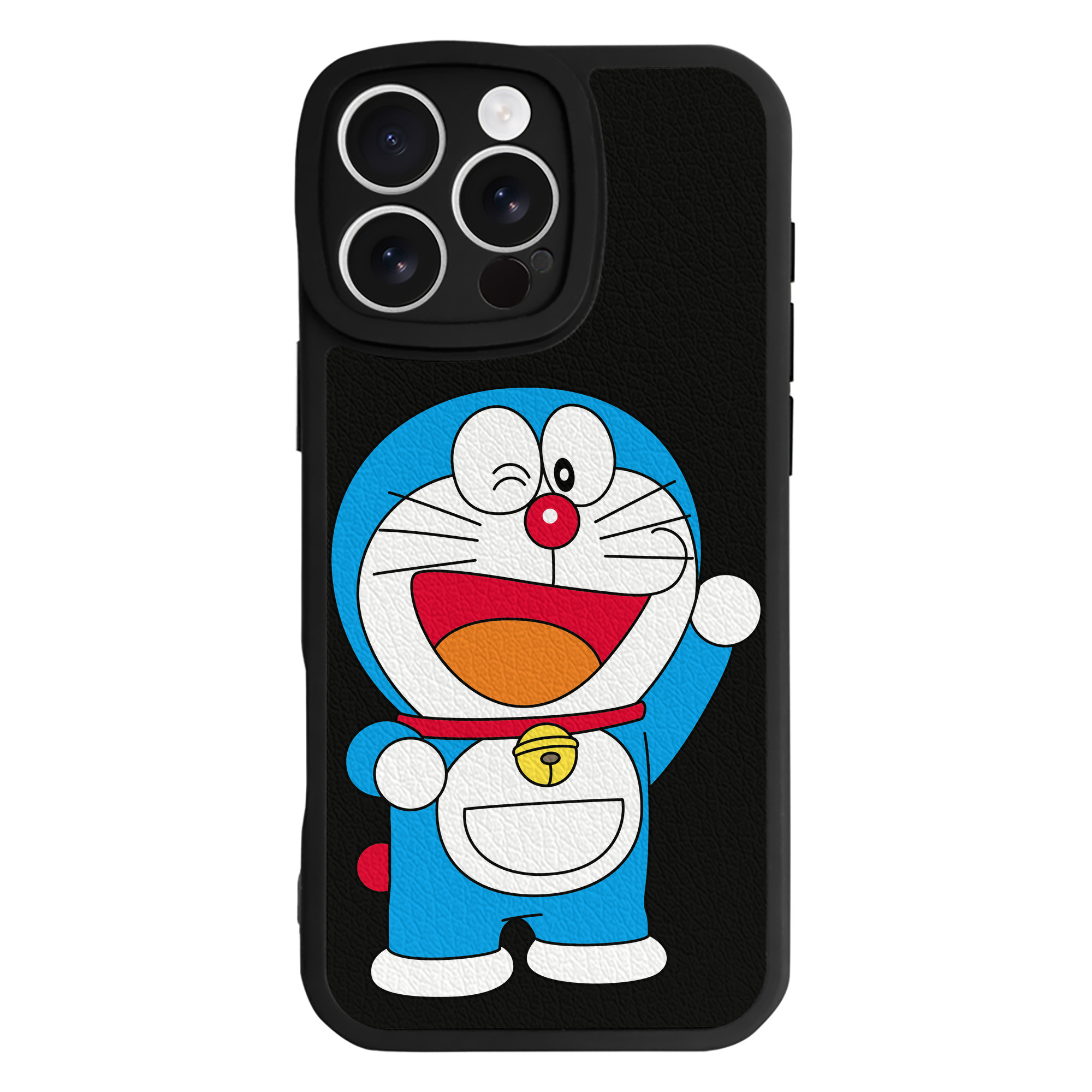 （画像用） ドラえもん Doraemon 【iPhone 16シリーズ対応】シリコンスマホケース（レザー調） 材質：シリコン